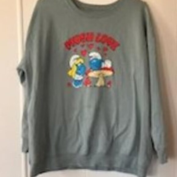 Torrid Smurfs Oversized Crewneck Sweatshirt - Picture 1 of 4